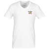 View Image 1 of 2 of Gildan Softstyle V-Neck T-Shirt - Men's - White - Embroidered