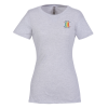 View Image 1 of 2 of Next Level Tri-Blend Crew T-Shirt - Ladies' - White - Embroidered