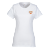 View Image 1 of 2 of Fruit of the Loom Sofspun T-Shirt - Ladies' - White - Embroidered
