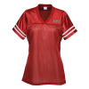 View Image 1 of 2 of Poly Mesh Jersey V-Neck T-Shirt - Ladies' - Embroidered