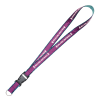 View Image 1 of 2 of Glitter Woven Ribbon Snap Buckle Release Lanyard - 1"