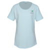 View Image 1 of 2 of Drop Neck Knit Stretch Tee - Ladies'