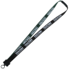 View Image 1 of 1 of Two-Tone Smooth Nylon Lanyard - 7/8" - 36" - Plastic O-Ring