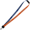 View Image 1 of 1 of Two-Tone Smooth Nylon Lanyard - 7/8" - 36" - Plastic Swivel Snap Hook