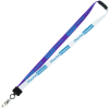 View Image 1 of 1 of Two-Tone Smooth Nylon Lanyard - 7/8" - 36" - Snap with Metal Bulldog Clip