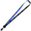 View Image 1 of 1 of Two-Tone Smooth Nylon Lanyard - 7/8" - 36" - Large Metal Bulldog Clip