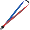 View Image 1 of 1 of Two-Tone Poly Lanyard - 3/4 inches - 34 inches - Plastic O-Ring