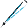 View Image 1 of 1 of Two-Tone Poly Lanyard - 3/4 inches - 36 inches - Metal Swivel Snap Hook