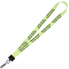 View Image 1 of 2 of Glow in the Dark Lanyard - 3/4" - 34" - Snap with Metal Bulldog Clip