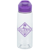 View Image 1 of 3 of Clear Impact Flair Bottle with Flip Carry Lid - 26 oz.