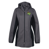 View Image 1 of 4 of Lightweight Hooded Colorblock Soft Shell Jacket - Ladies'
