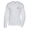 View Image 1 of 1 of Hanes Essential-T LS T-Shirt - Men's - Embroidered - White