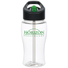 View Image 1 of 3 of Clear Impact Poly-Pure Lite Bottle with Two-Tone Flip Straw Lid - 18 oz.
