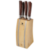 View Image 1 of 2 of Laguiole 5 PC Knife Block Set - 24 hr