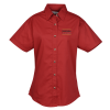 View Image 1 of 3 of Monarch Short Sleeve Twill Shirt - Ladies'