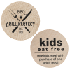 View Image 1 of 1 of Wooden Nickel - Kids Eat Free