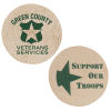 View Image 1 of 1 of Wooden Nickel - Support Troops