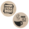 View Image 1 of 1 of Wooden Nickel - Free Cup Coffee - 24 hr
