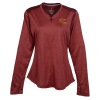 View Image 1 of 3 of Quadra Performance Long Sleeve 1/4-Zip Shirt - Ladies'