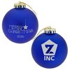 View Image 1 of 3 of Satin Round Ornament - Merry Christmas