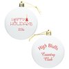 View Image 1 of 3 of Flat Shatterproof Ornament - Happy Holidays