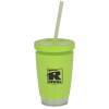 View Image 1 of 3 of Colorband Tumbler with Straw - 18 oz.