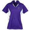View Image 1 of 1 of Side Blocked Micropique Sport-Wick Polo - Ladies' - Embroidered - 24 hr