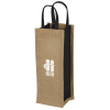 View Image 1 of 3 of Jute Single Bottle Wine Tote