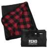 View Image 1 of 3 of Outdoorsy Blanket - Red Black Check - 24 hr