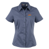 View Image 1 of 3 of Caitlin Stain Resistant Short Sleeve Twill Shirt - Ladies