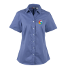 View Image 1 of 3 of Avesta Stain Resistant Short Sleeve Twill Shirt - Ladies'