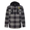 View Image 1 of 3 of Burnside Quilted Flannel Full-Zip Hooded Jacket