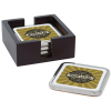 View Image 1 of 2 of Four Square Full Color Coasters with Wood Tray