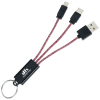 View Image 1 of 5 of Ridge Line Charging Cable Keychain