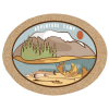View Image 1 of 1 of Cork Coaster - Oval - Full Color