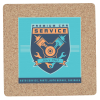 View Image 1 of 1 of Cork Coaster - Square - Full Color