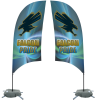 View Image 1 of 3 of Indoor Value Razor Sail Sign - 7-1/2' - Two Sided