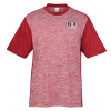 View Image 1 of 3 of Voltage Heather Colorblock T-Shirt - Men's - Embroidered
