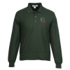 View Image 1 of 3 of Soft-Blend Double-Tuck Long Sleeve Polo