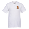 View Image 1 of 2 of Port Classic 5.4 oz. V-Neck T-Shirt - Men’s - White - Embroidered