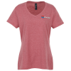 View Image 1 of 3 of Hanes X-Temp Tri-Blend V-Neck T-Shirt - Ladies' - Embroidered