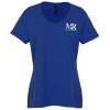 View Image 1 of 3 of Hanes X-Temp Tri-Blend V-Neck T-Shirt - Ladies' - Screen