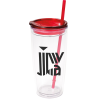 View Image 1 of 3 of Flurry Tumbler with Straw - 20 oz. - 24 hr