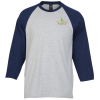 View Image 1 of 3 of Hanes X-Temp Performance Baseball T-Shirt - Embroidered