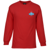 View Image 1 of 3 of Antigua Superior Long Sleeve Ringspun Cotton Tee