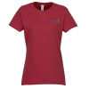 View Image 1 of 3 of Soft 4.3 oz. Fitted T-Shirt - Ladies' - Embroidered