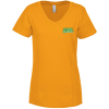 View Image 1 of 3 of Adult Performance Blend V-Neck T-Shirt - Ladies' - Embroidered