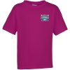 View Image 1 of 3 of 5.2 oz. Cotton T-Shirt - Kids' - Embroidered