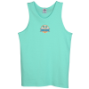 View Image 1 of 3 of Adult 5.2 oz. Cotton Tank Top - Embroidered