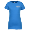 View Image 1 of 3 of 4.3 oz. Ringspun Cotton T-Shirt - Ladies' - Screen